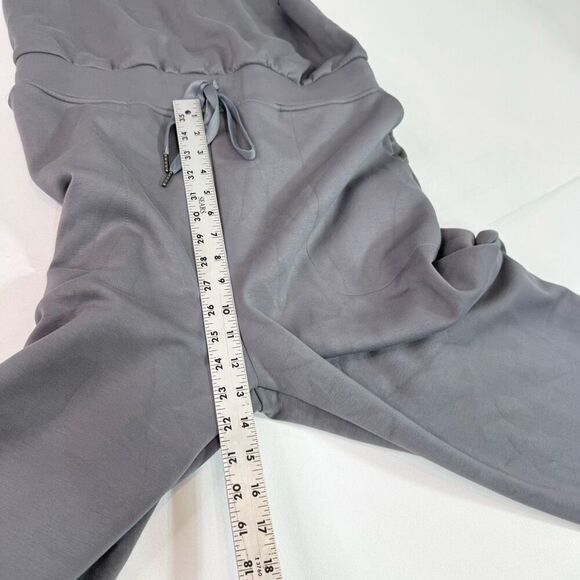 Automet Jumpsuit Womens XL Gray Sleeveless Wide Leg Drawstring Waist Romper New - Picture 2 of 12